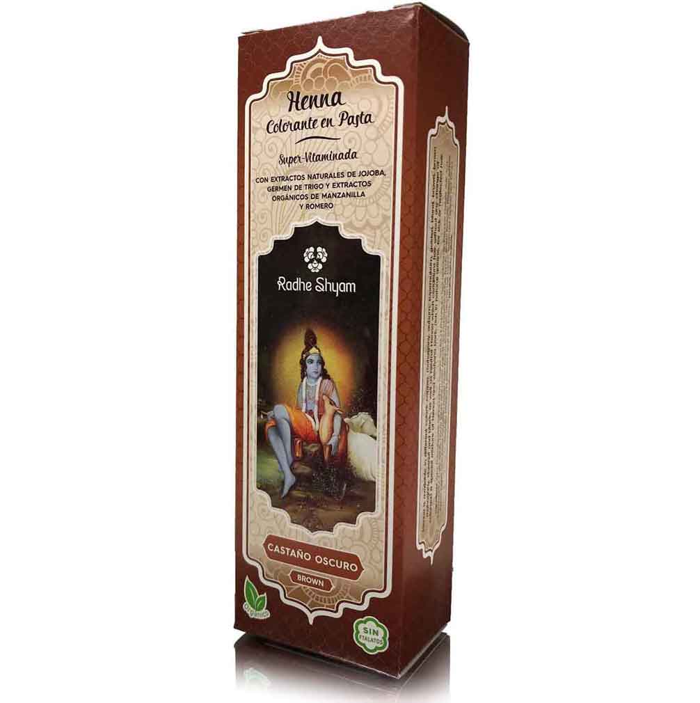 Henna Radhe Castaño Oscuro Pasta Radhe Shyam