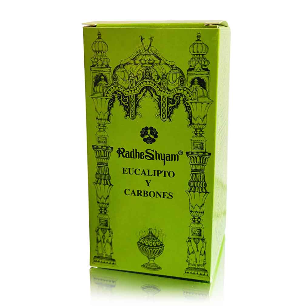 Incienso Eucalipto Y Carbones Radhe Shyam
