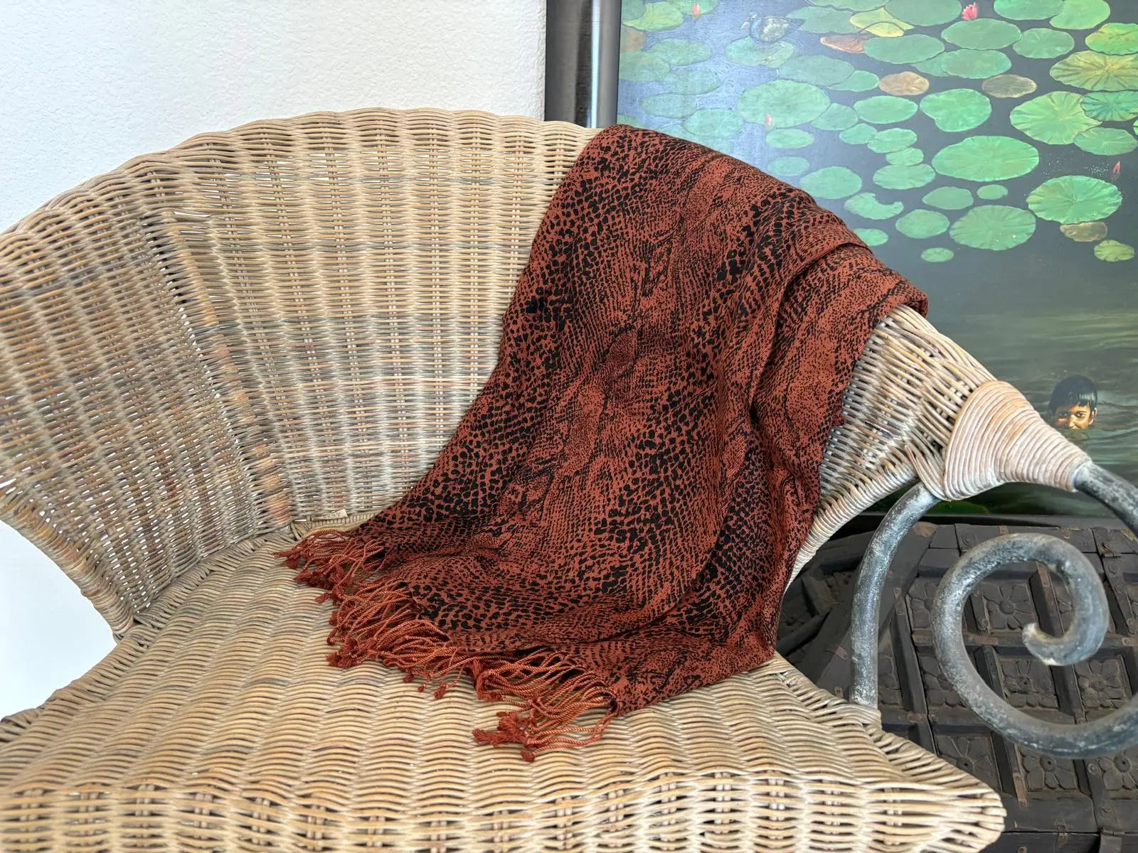 Pashminas de cashmere y seda estampadas