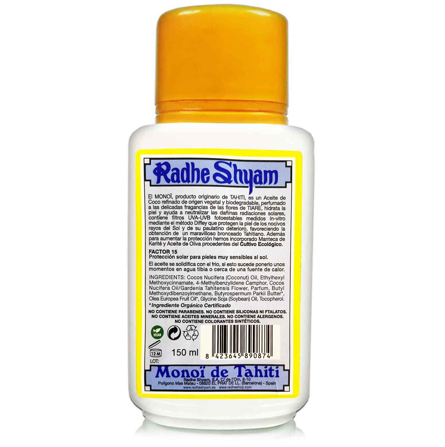 Aceite Monoï de Tahití Radhe Shyam test