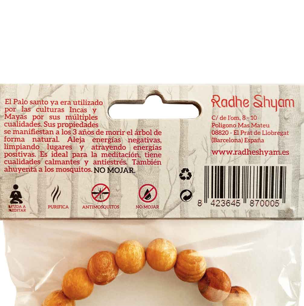 Pulsera de palo Santo Radhe Shyam