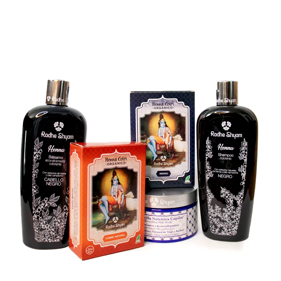 Pack Henna cubre canas color indigo Fast Bundle