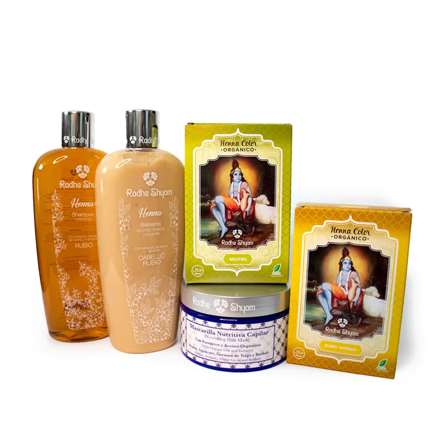 Pack Henna cubre canas color rubio intenso Fast Bundle