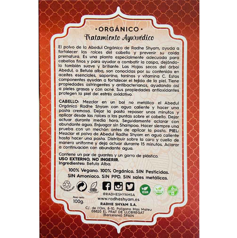 Abedul Tratamiento Capilar Natural Radhe Shyam