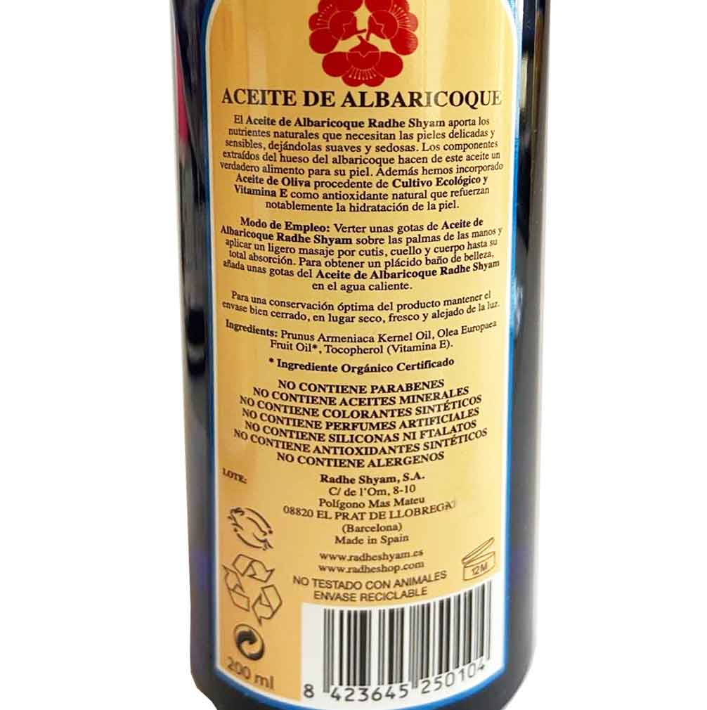 Aceite De Albaricoque Radhe Shyam