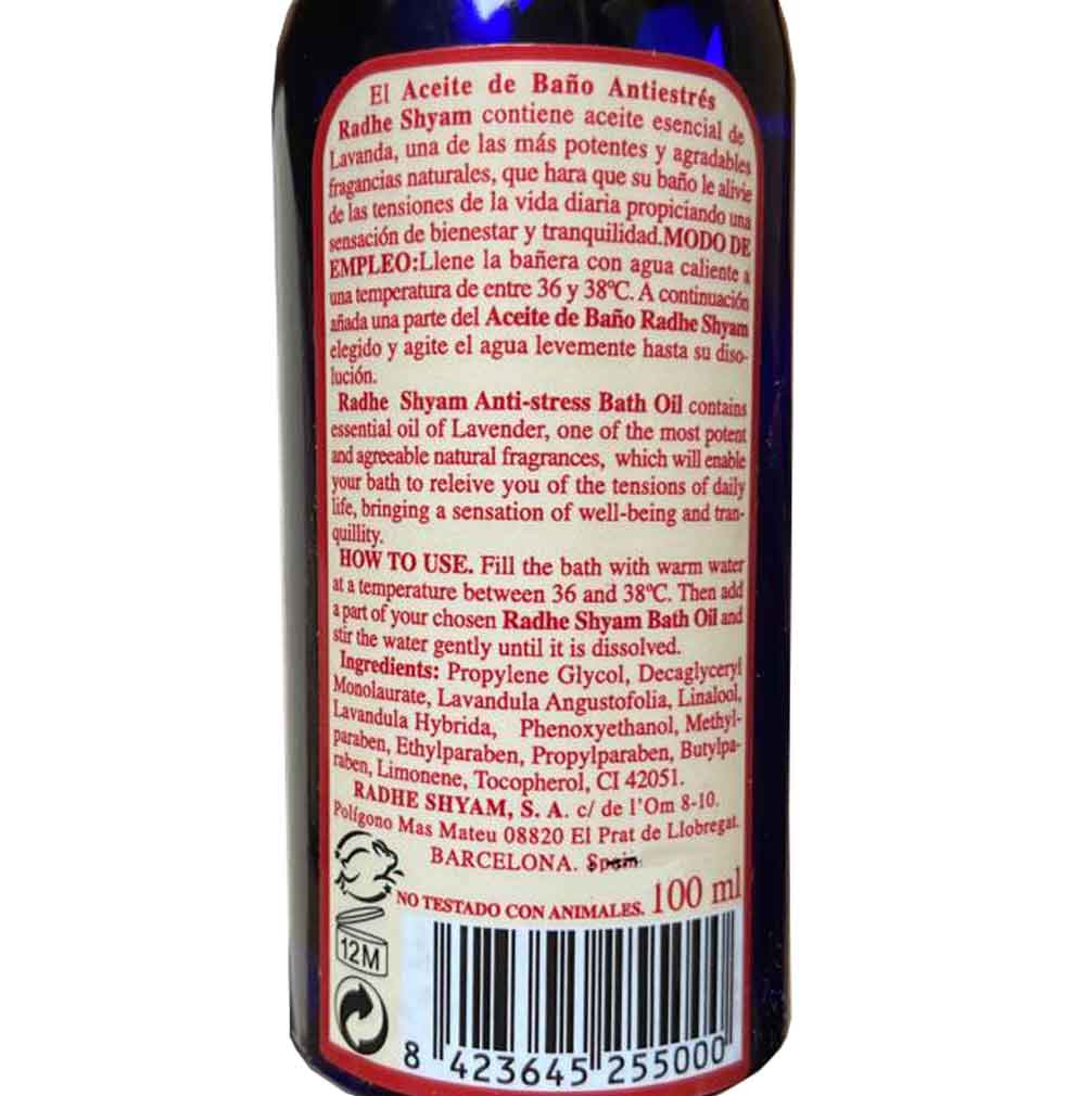 Aceite De Baño Antiestrés Radhe Shyam