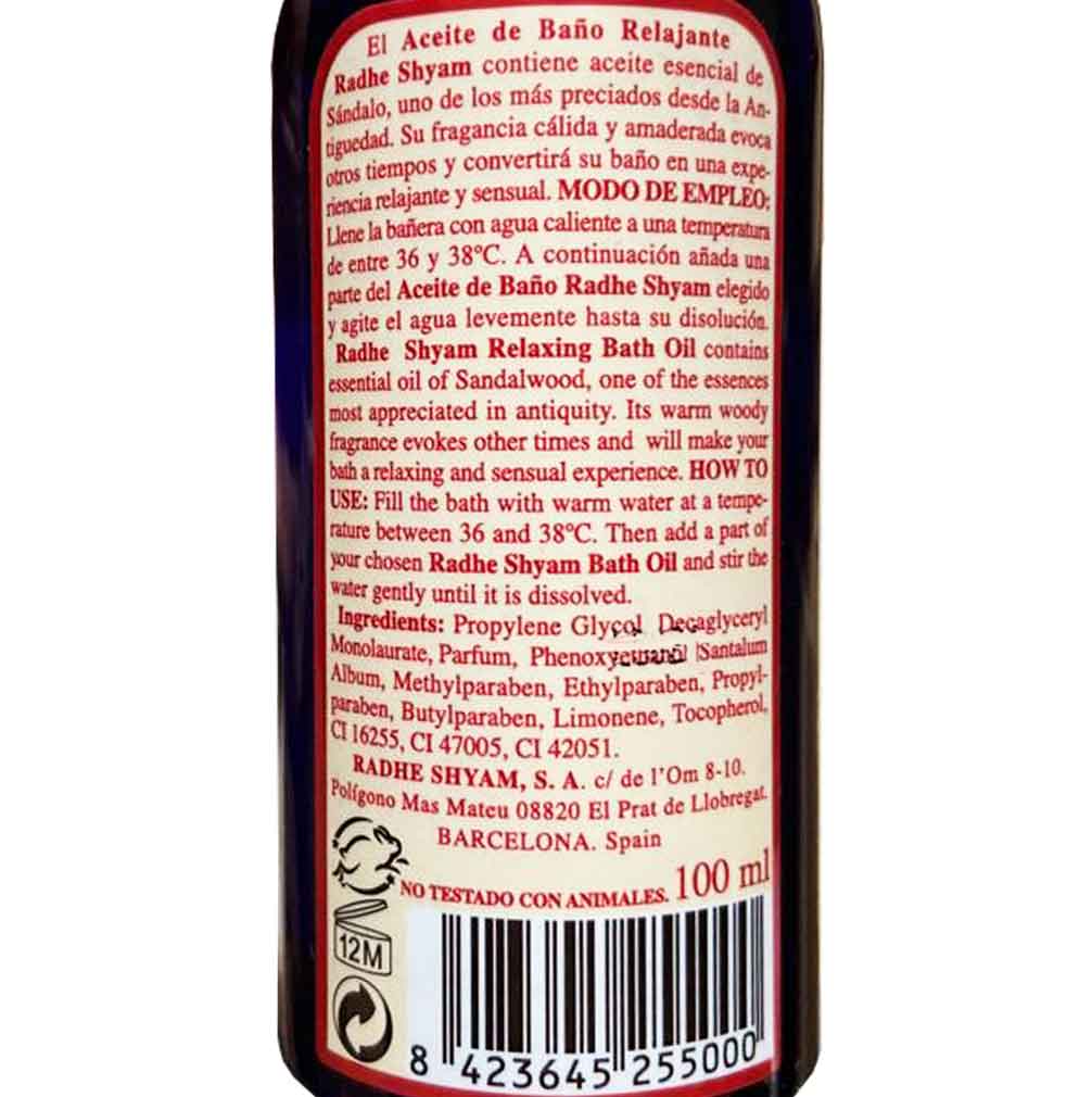 Aceite De Baño Relajante Radhe Shyam