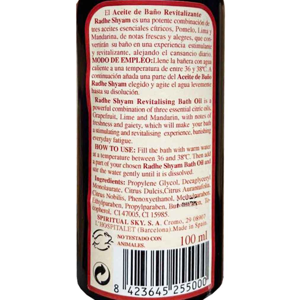 Aceite De Baño Revitalizante Radhe Shyam