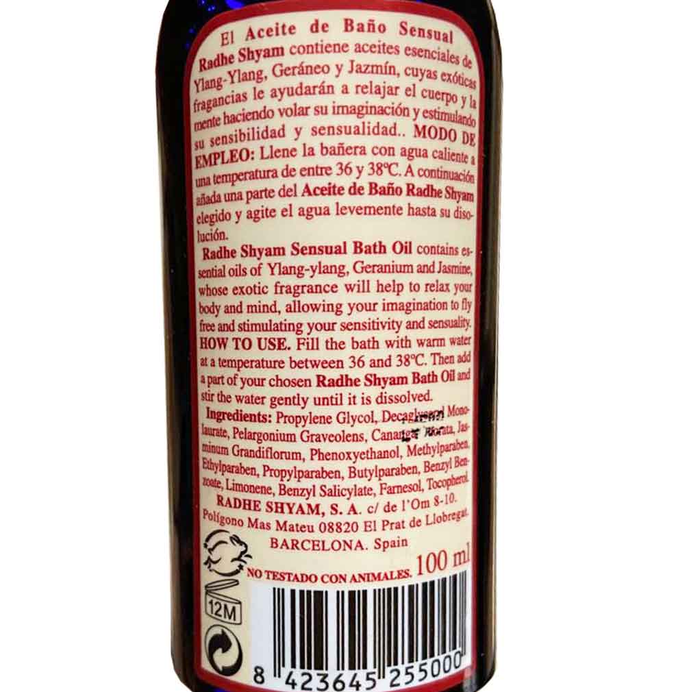 Aceite De Baño Sensual Radhe Shyam
