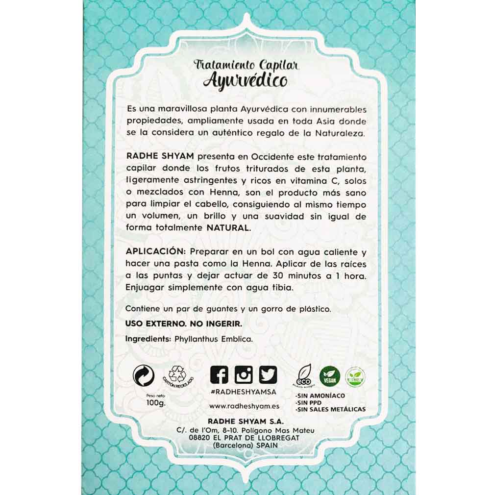 Amla Tratamiento Capilar Ayurvedico Radhe Shyam
