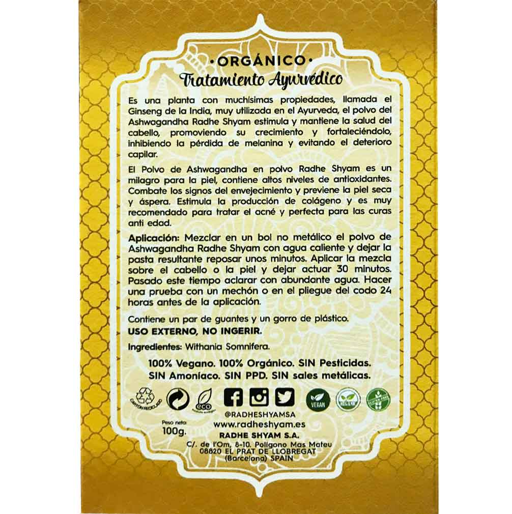 Ashwagandha Tratamiento Ayurvedico Radhe Shyam