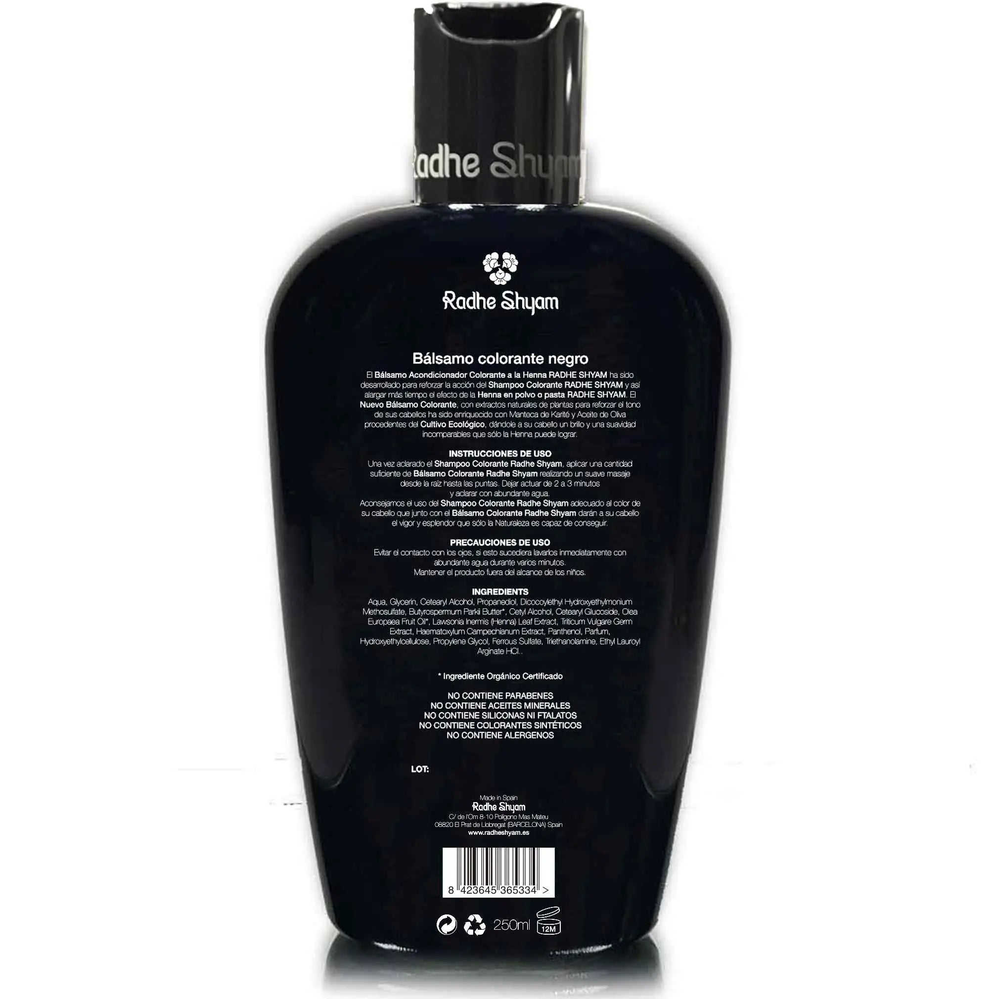 Bálsamo Henna Color Negro 250 Cc Y 400 Cc Radhe Shyam