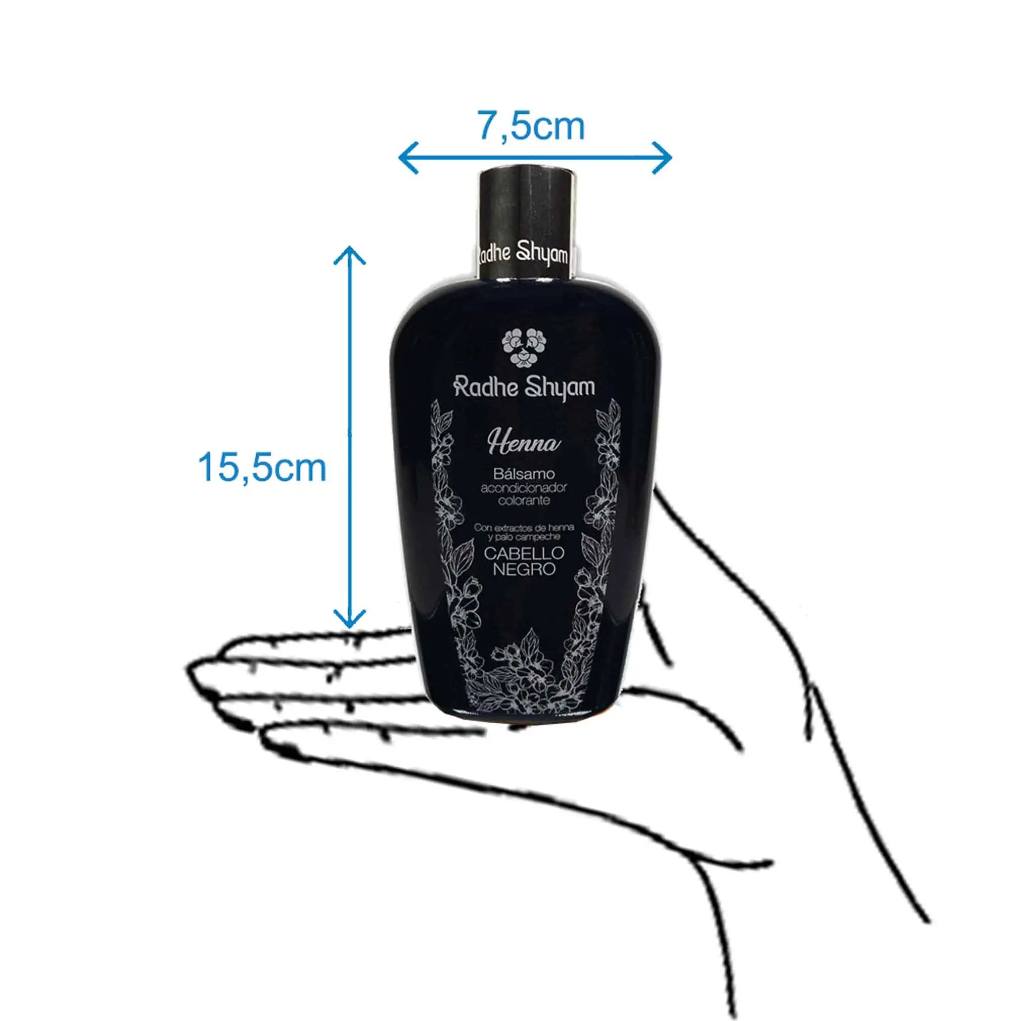 Bálsamo Henna Color Negro 250 Cc Y 400 Cc Radhe Shyam