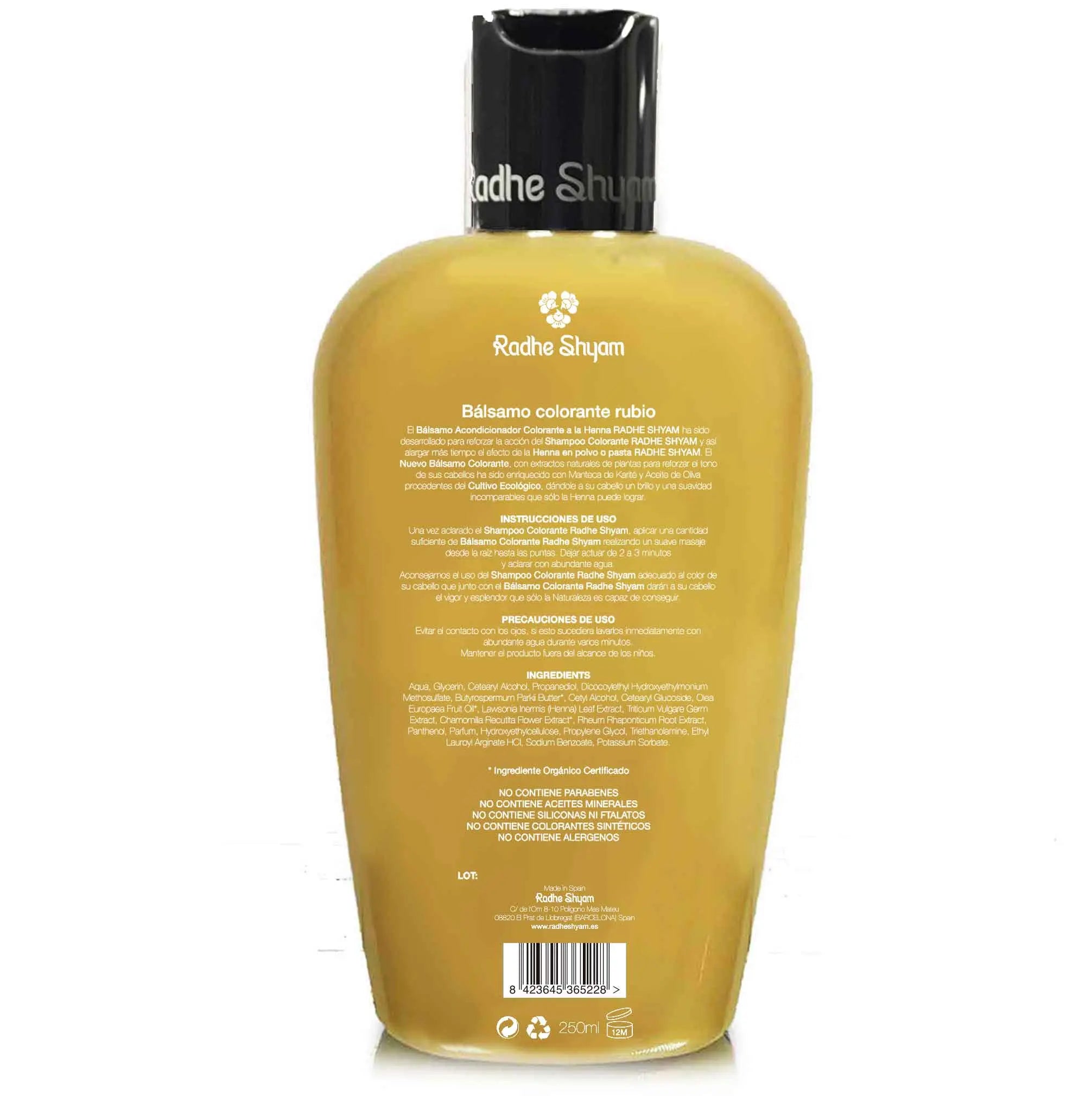 Balsamo Henna Color Rubio 250 Cc Y 400 Cc Radhe Shyam