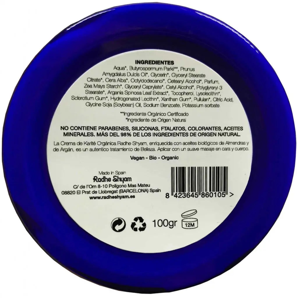 Crema De Karité Orgánica Radhe Shyam