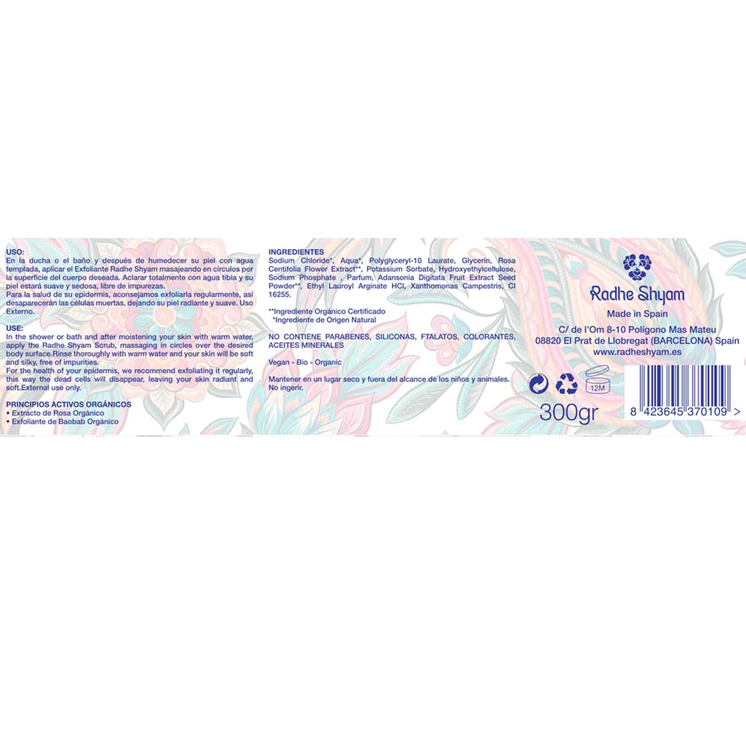 Exfoliante De Sal Marina De Rosa Radhe Shyam