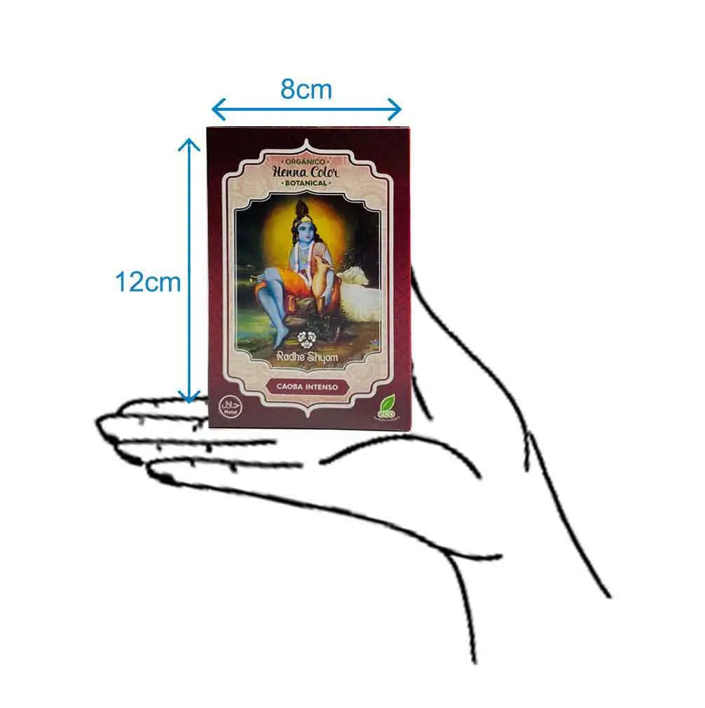 Henna Radhe Botanical Caoba Intenso Polvo Radhe Shyam