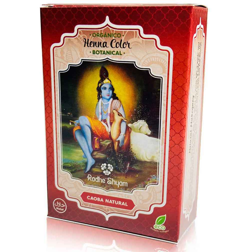 Henna Radhe Botanical Caoba Natural Polvo Radhe Shyam