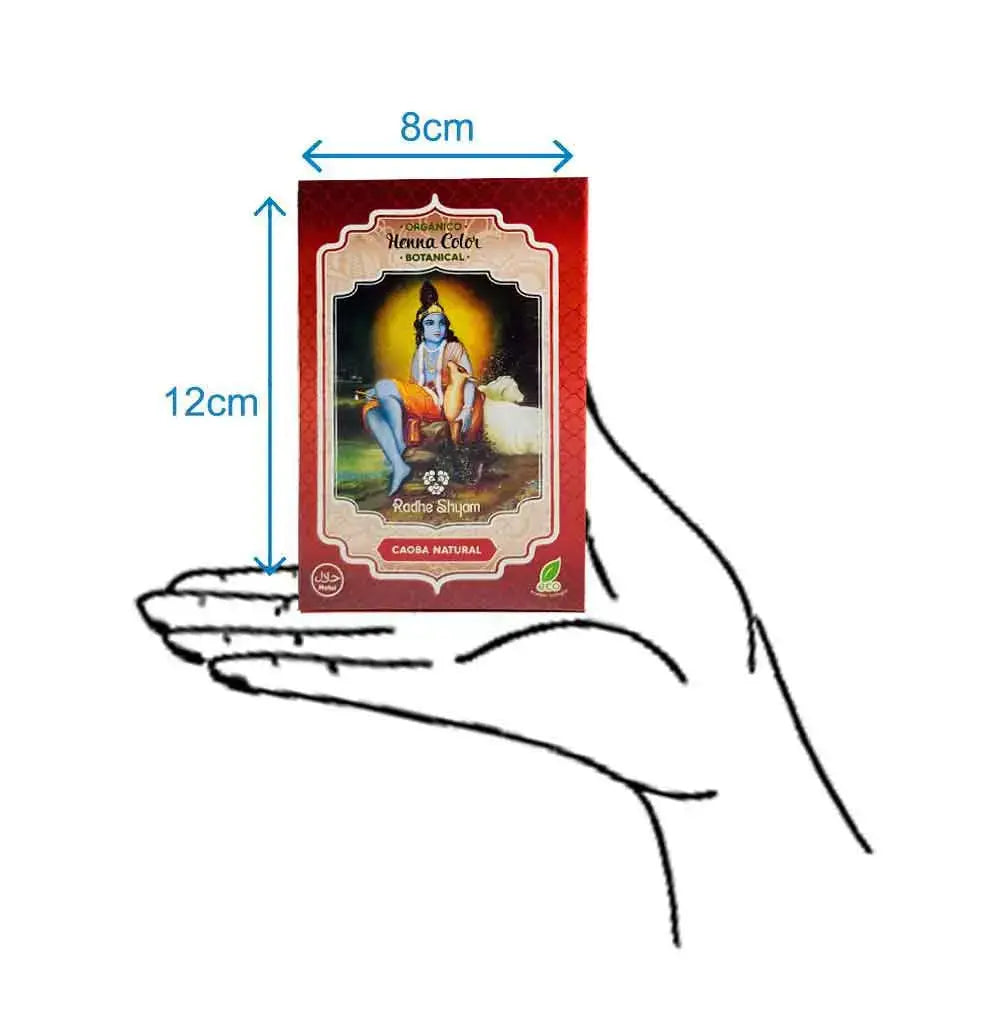 Henna Radhe Botanical Caoba Natural Polvo Radhe Shyam