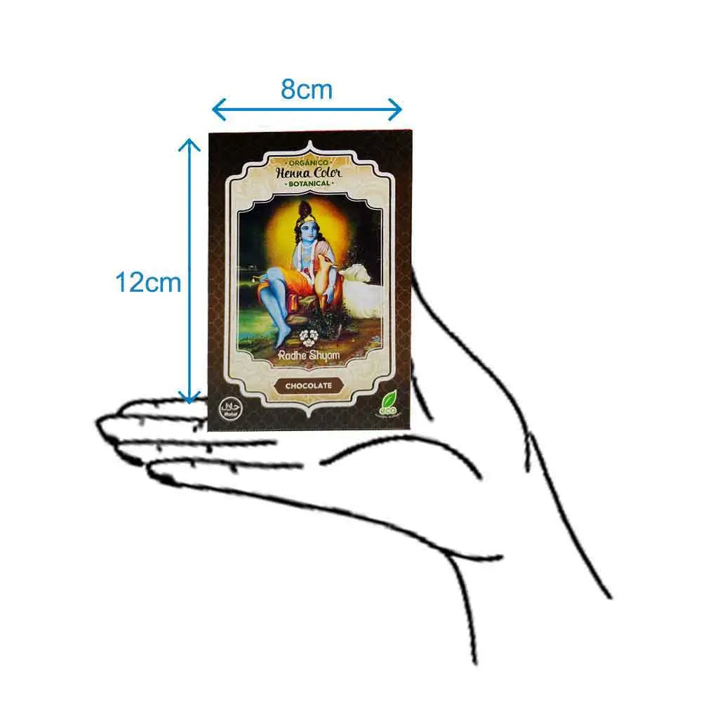 Henna Radhe Botanical Chocolate Polvo Radhe Shyam