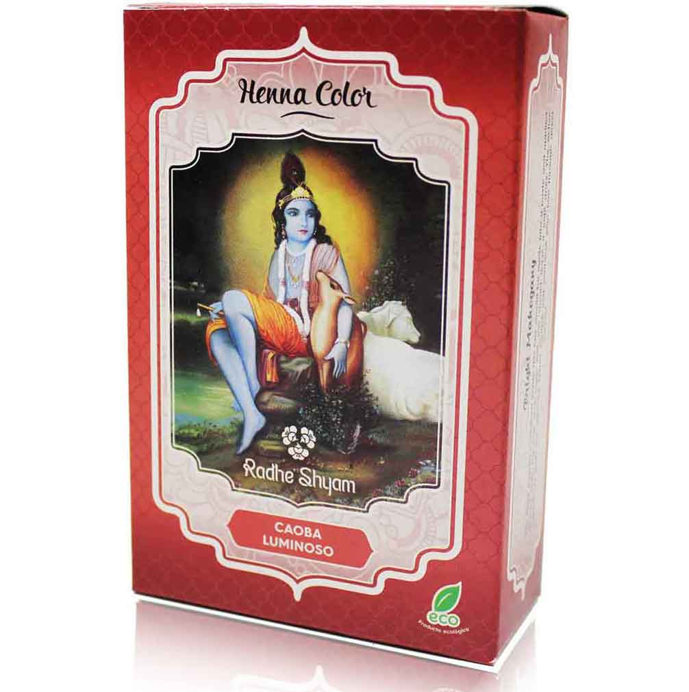 Henna Radhe Caoba Luminoso Polvo Radhe Shyam