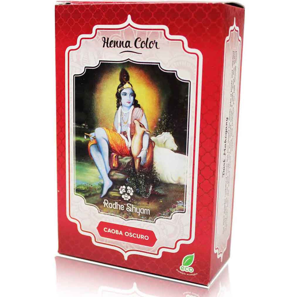 Henna Radhe Caoba Oscuro Polvo Radhe Shyam