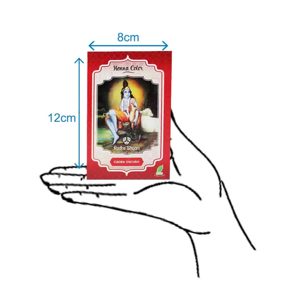 Henna Radhe Caoba Oscuro Polvo Radhe Shyam