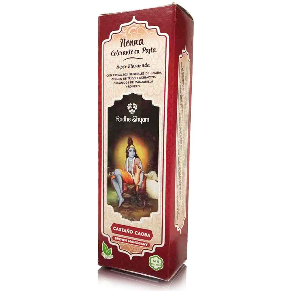 Henna Radhe Castaño Caoba Pasta Radhe Shyam