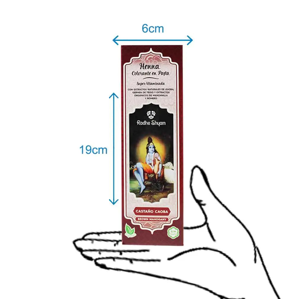 Henna Radhe Castaño Caoba Pasta Radhe Shyam