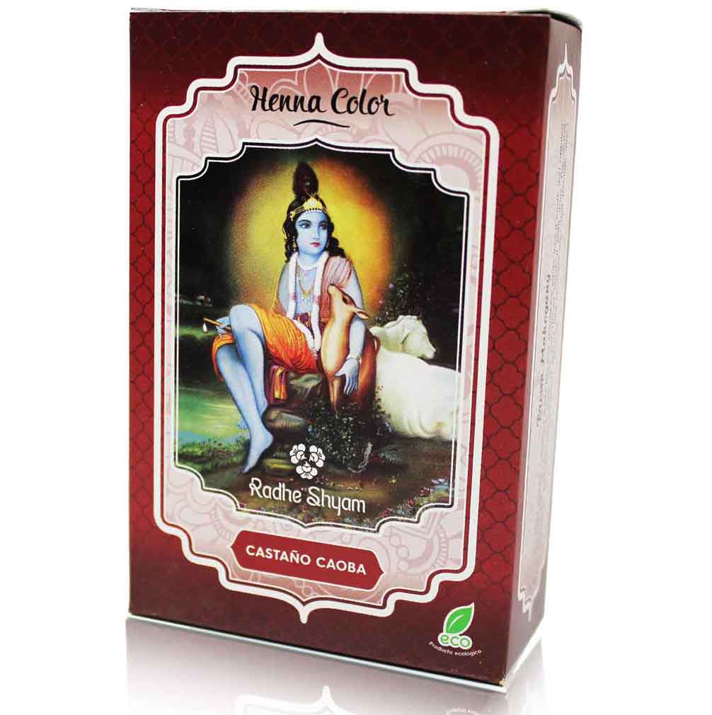 Henna Radhe Castaño Caoba Polvo Radhe Shyam