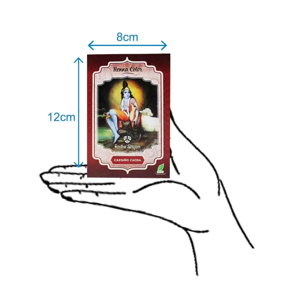 Henna Radhe Castaño Caoba Polvo Radhe Shyam