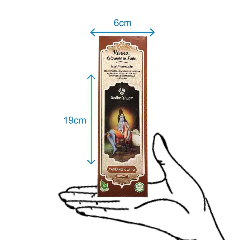 Henna Radhe Castaño Claro Pasta Radhe Shyam