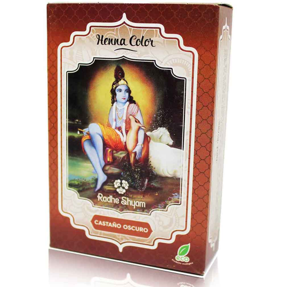 Henna Radhe Castaño Oscuro Polvo Radhe Shyam