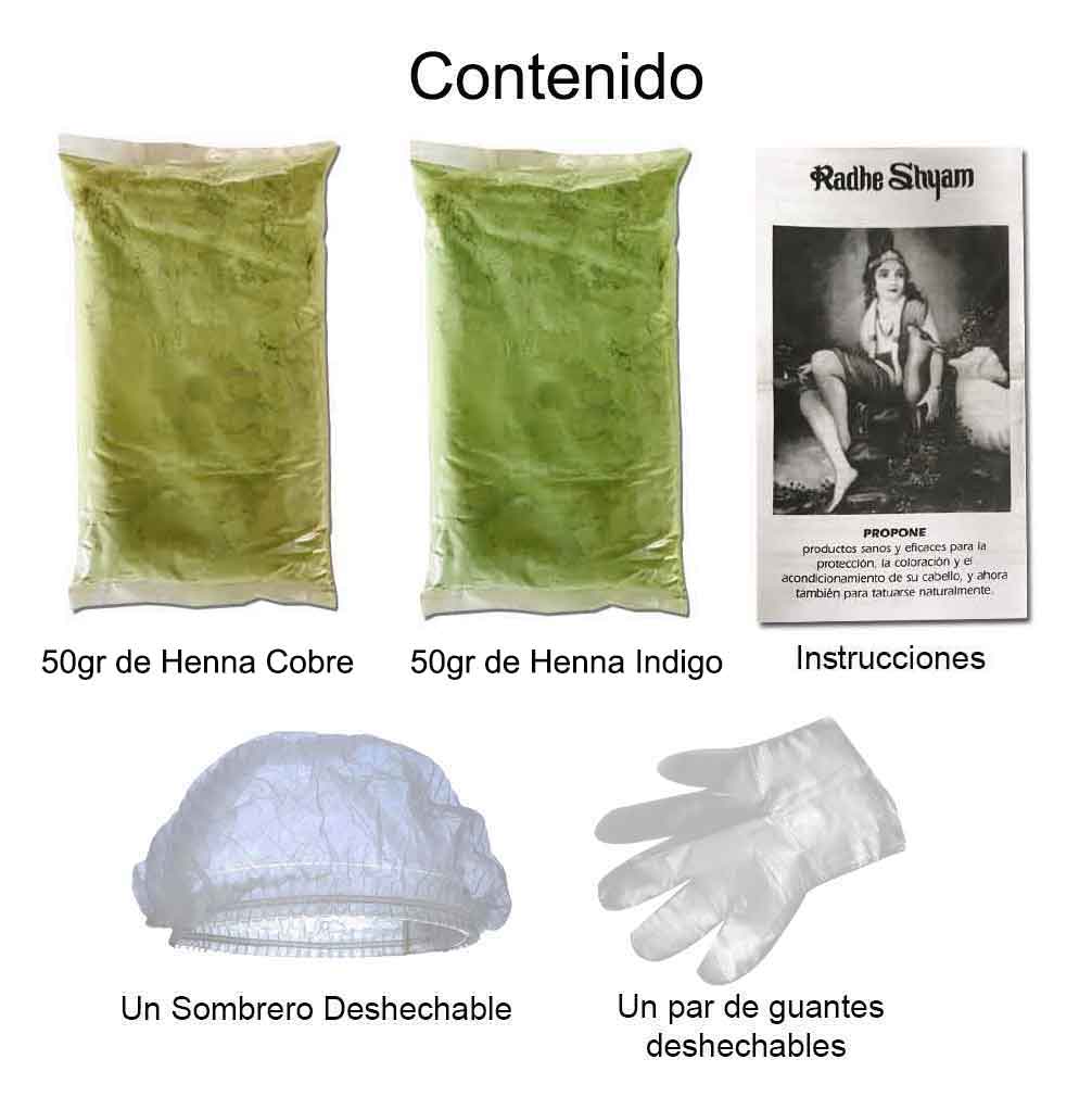 Henna Radhe Castaño Oscuro Profundo Tratamiento Radhe Shyam
