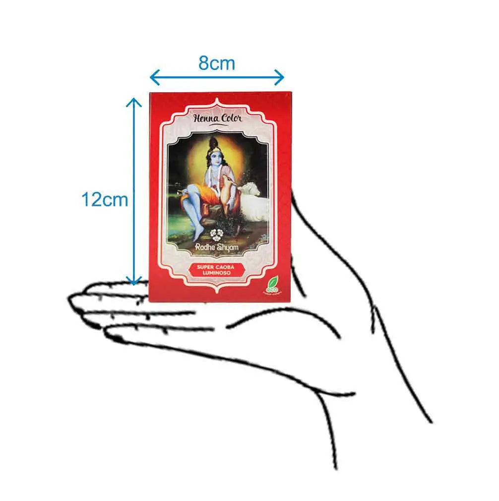 Henna Radhe Super Caoba Luminoso Polvo Radhe Shyam