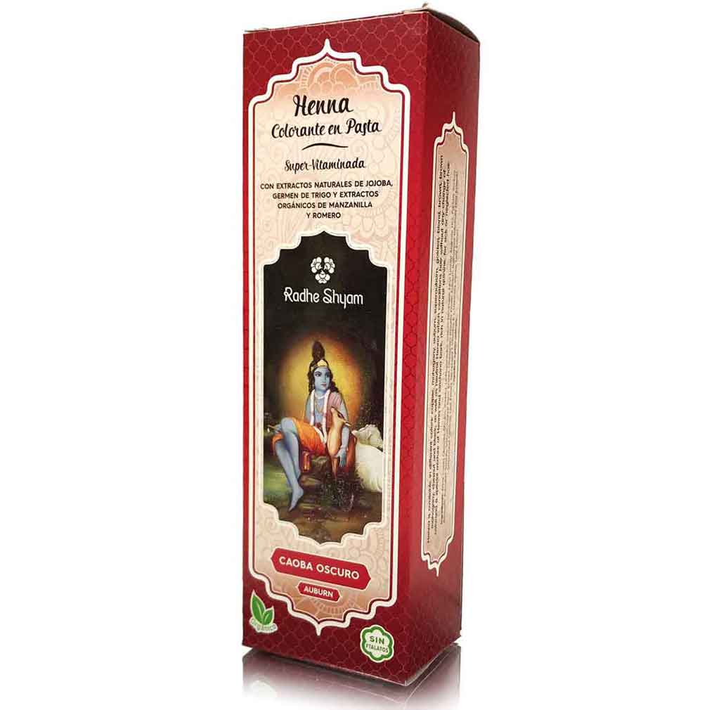 Henna Radhe Caoba Oscuro Pasta Radhe Shyam