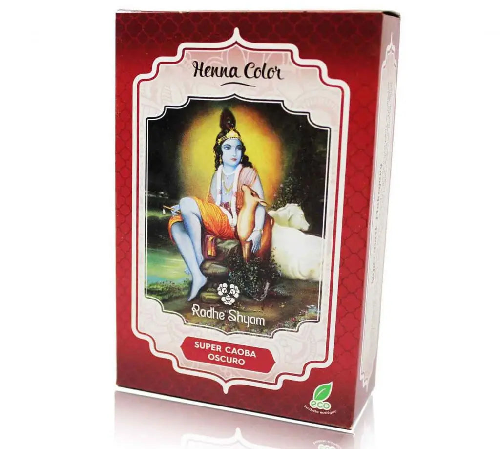 Henna Radhe Super Caoba Oscuro Polvo Radhe Shyam