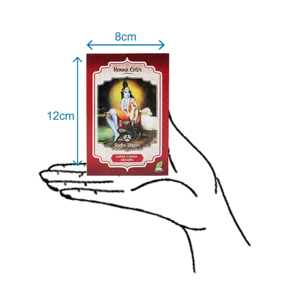 Henna Radhe Super Caoba Oscuro Polvo Radhe Shyam