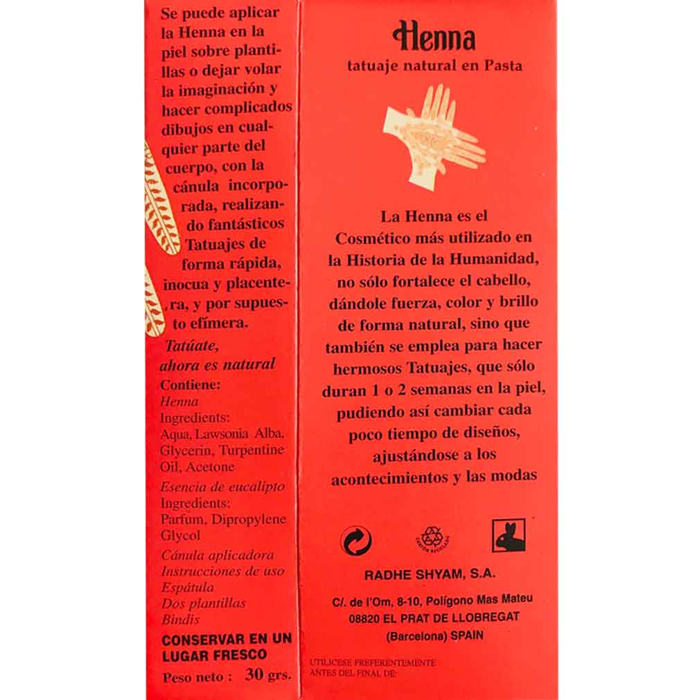 Henna Tatuaje Pasta Radhe Shyam