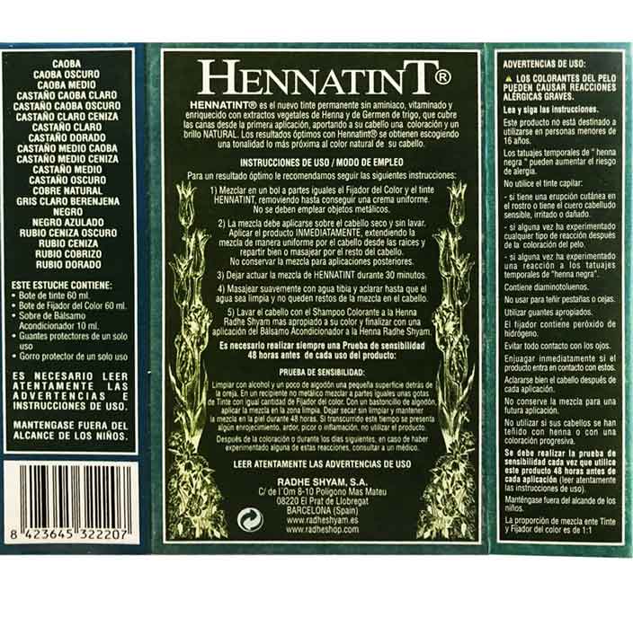 Hennatint Rubio Cobrizo Radhe Shyam
