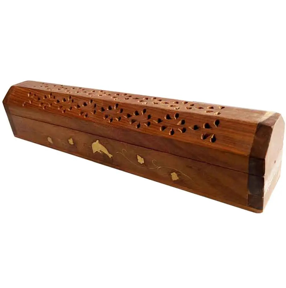 Incensario Caja Baul Animal Hojas 303 Radhe Shyam