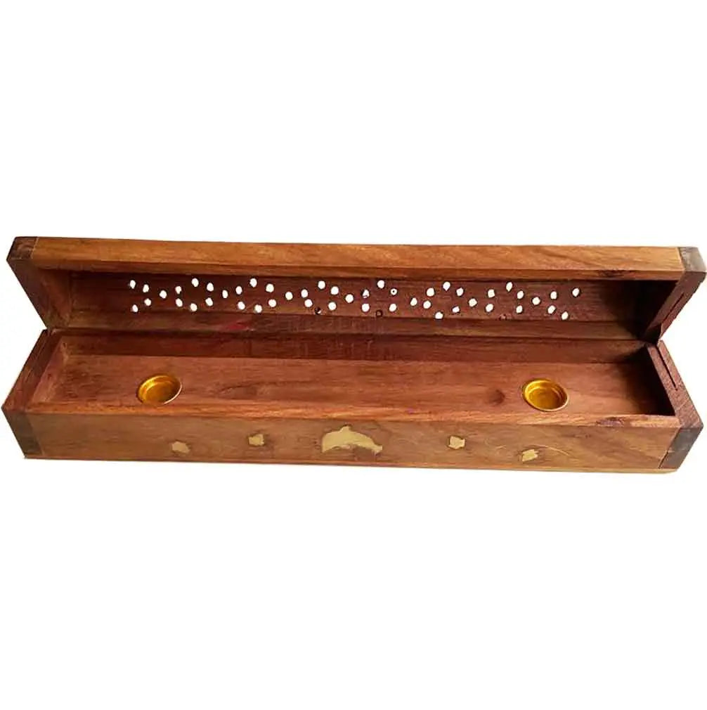 Incensario Caja Baul Animal Hojas 303 Radhe Shyam