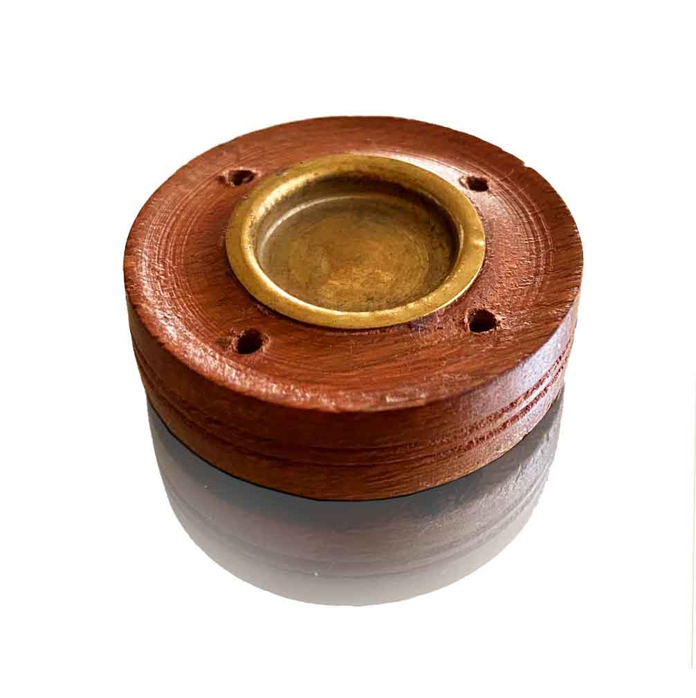 Incensario Madera Stick Y Cono Circular Pequeño 74 Radhe Shyam