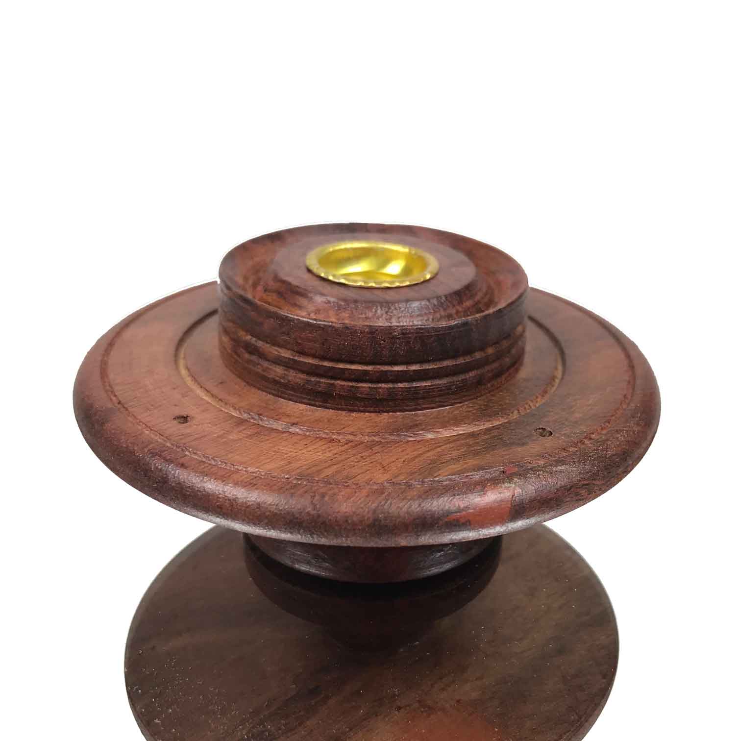 Incensario Madera Stick-Cono Plato Est.Alto 70 Radhe Shyam