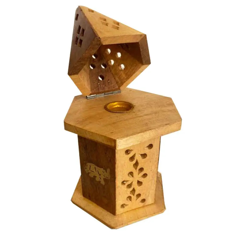 Incensario Madera Torre Conos Radhe Shyam