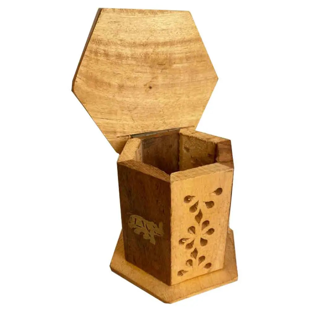 Incensario Madera Torre Conos Radhe Shyam