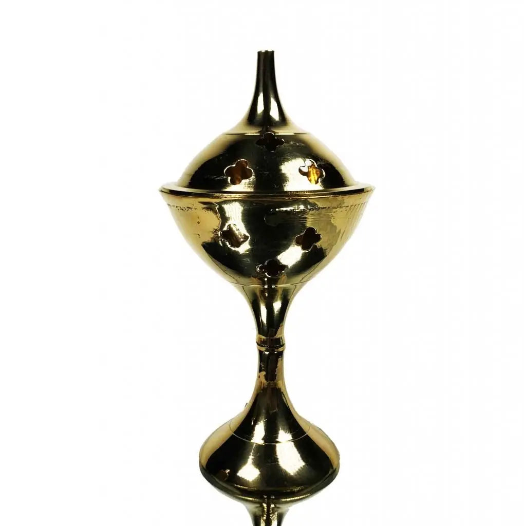 Incensario Metálico Alto Copa (7774) Radhe Shyam