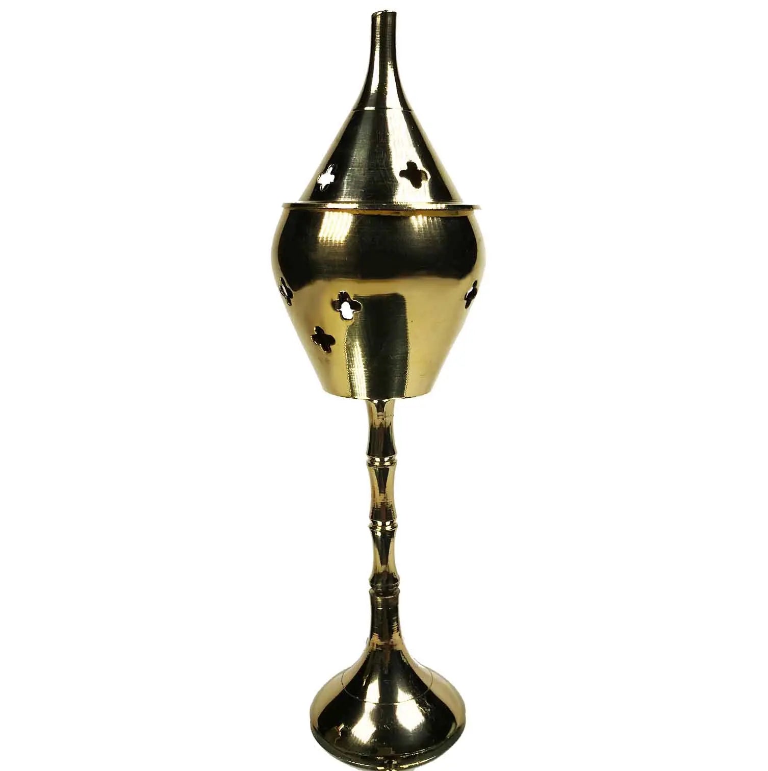 Incensario Metálico Alto Cupula (8701) Radhe Shyam