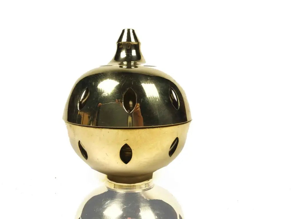 Incensario Metálico Bola Redonda Grande(8661) Radhe Shyam