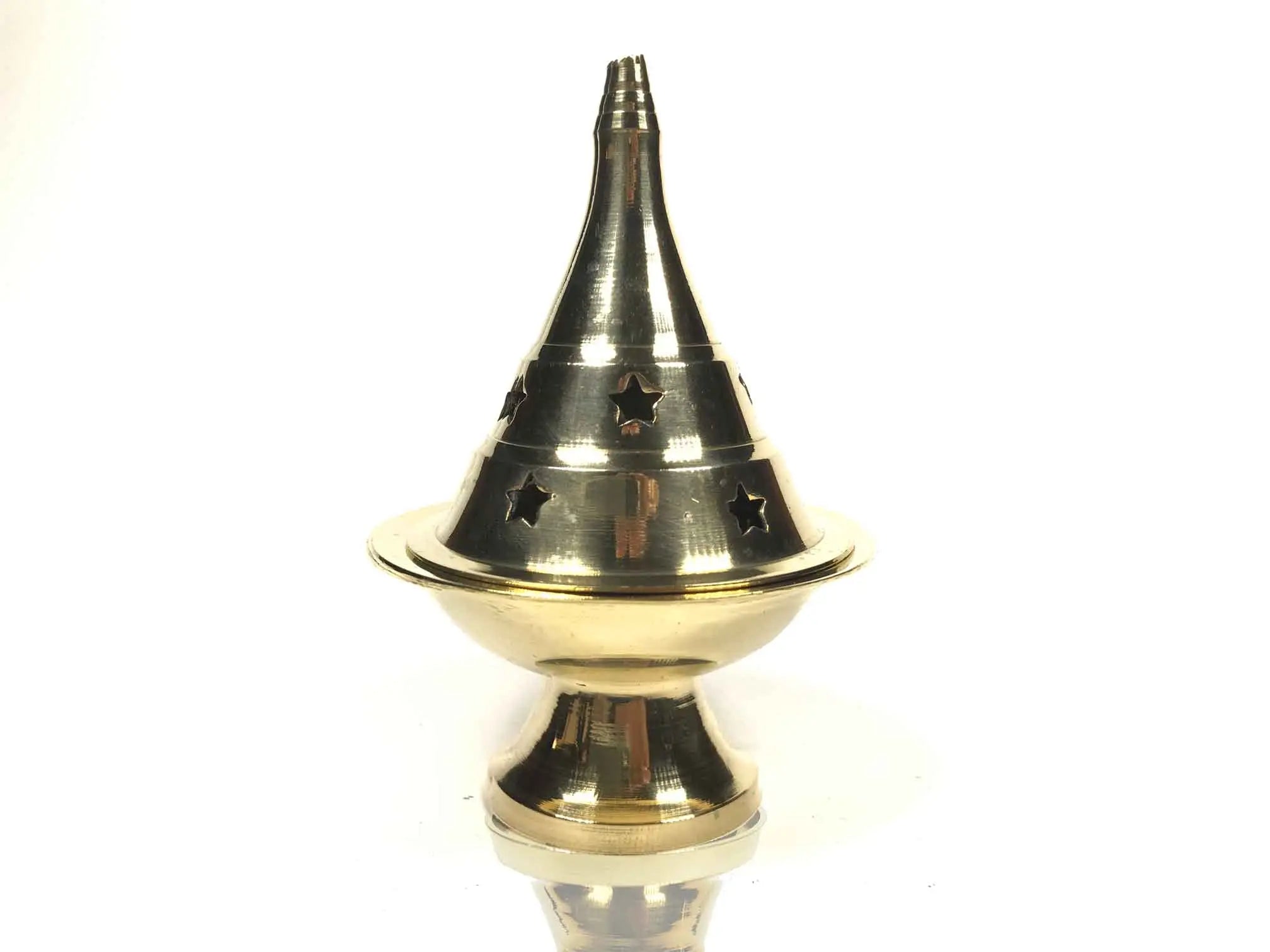 Incensario Metálico Cono Ancho Pequeño (7776) Radhe Shyam